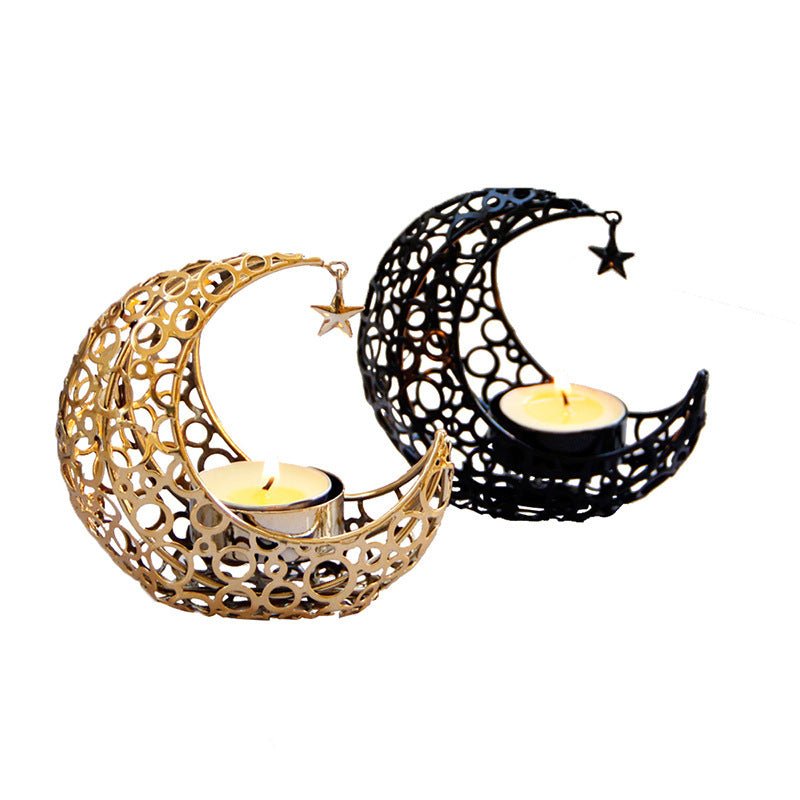 Mubarak Moon – Kunstvoller Ramadan & Eid Kerzenhalter aus Metall
