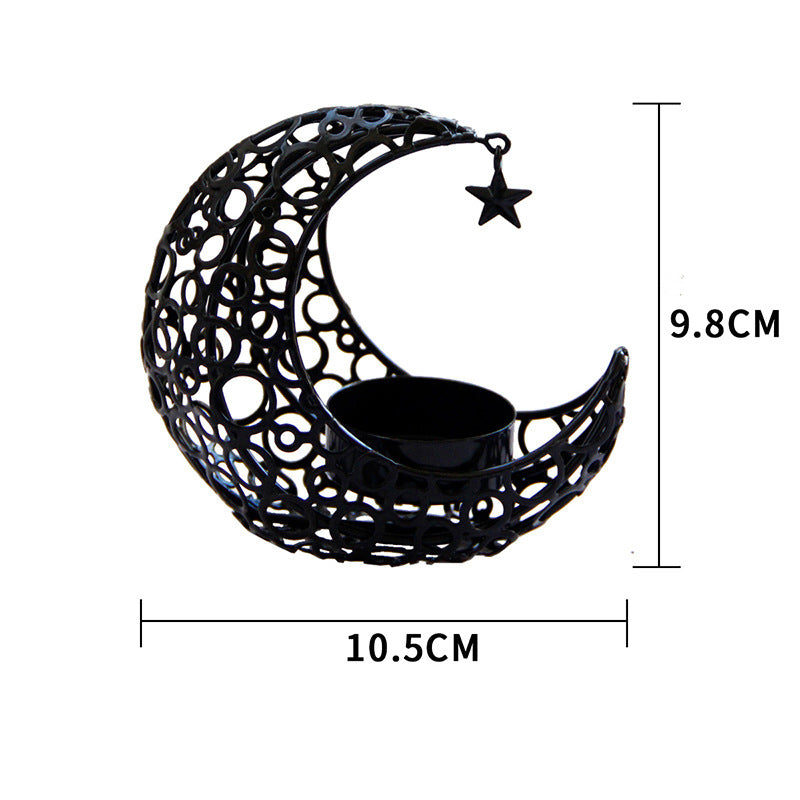 Mubarak Moon – Kunstvoller Ramadan & Eid Kerzenhalter aus Metall