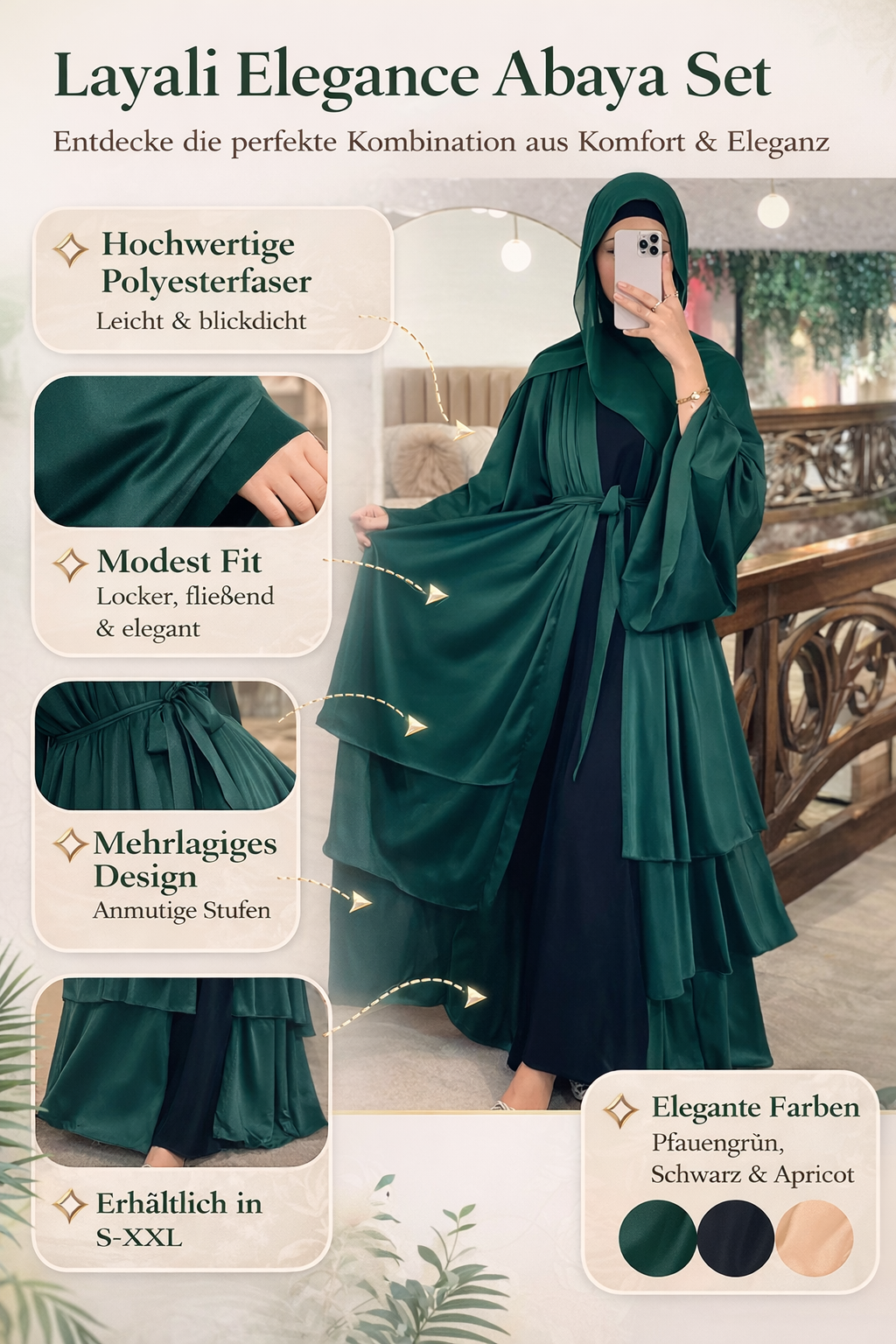 „Layali Elegance Abaya Set“