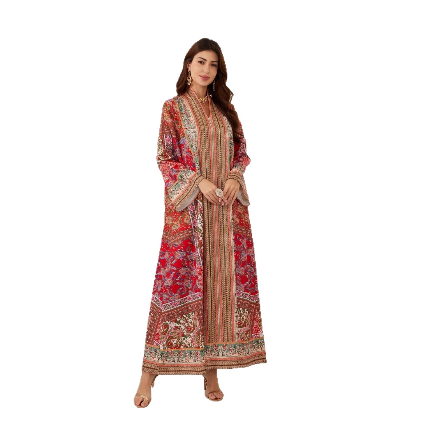 Amani Al-Andalus Abaya – Roter Palast-Garten