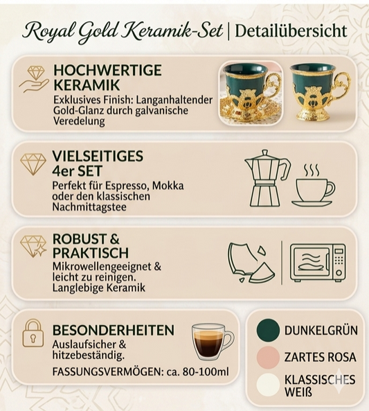 Royal Gold Keramik-Set