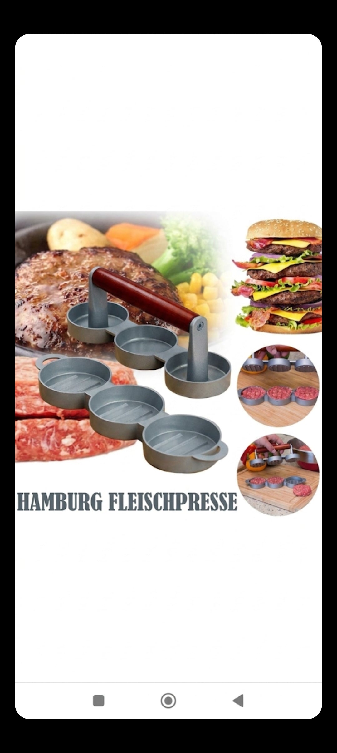 "Smash" Burger Presse
