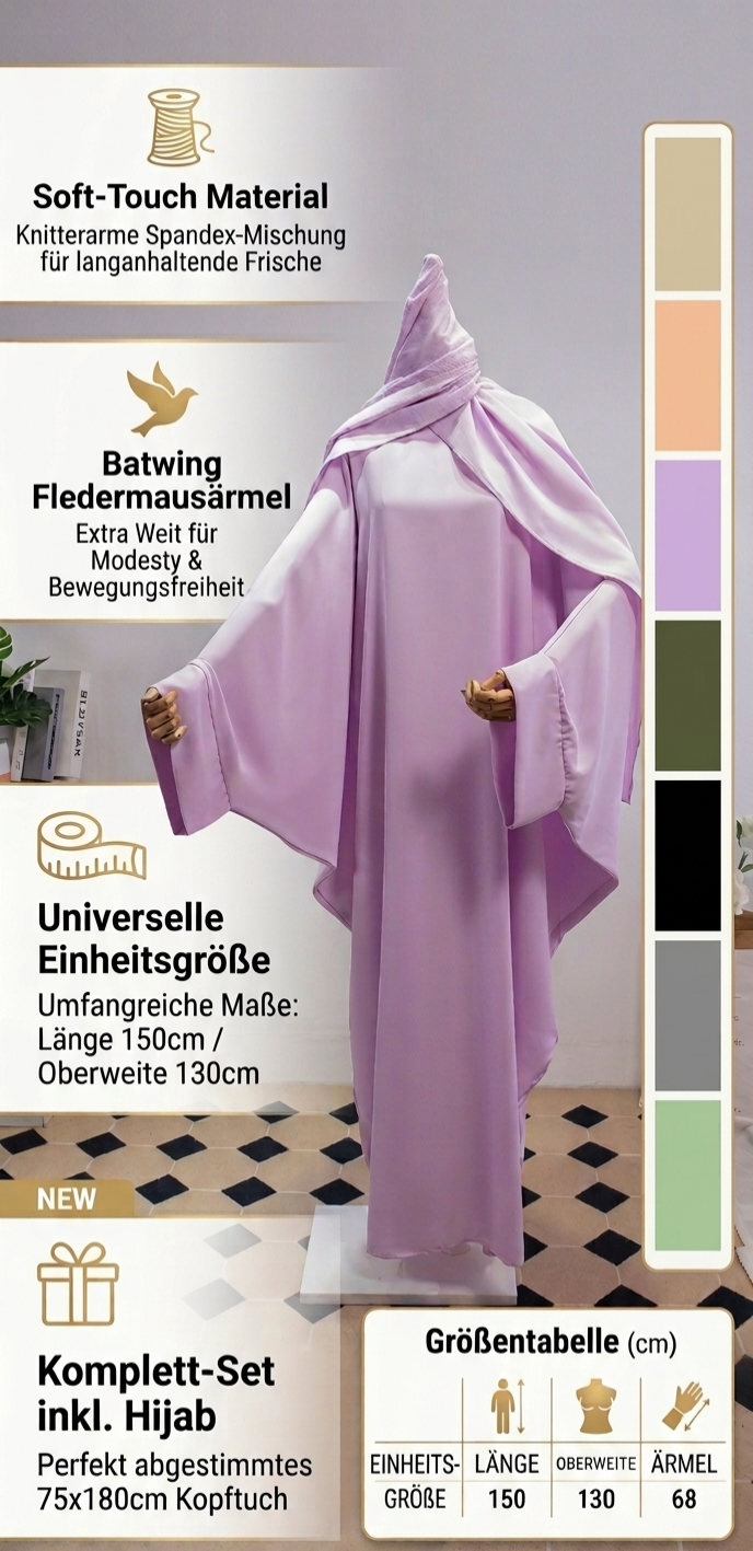 Abaya Set „Amana Grace“ - inkl. passendem Hijab