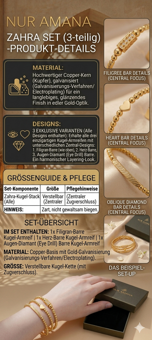 "Zahra“ Gold-Layering Set (3-teilig)