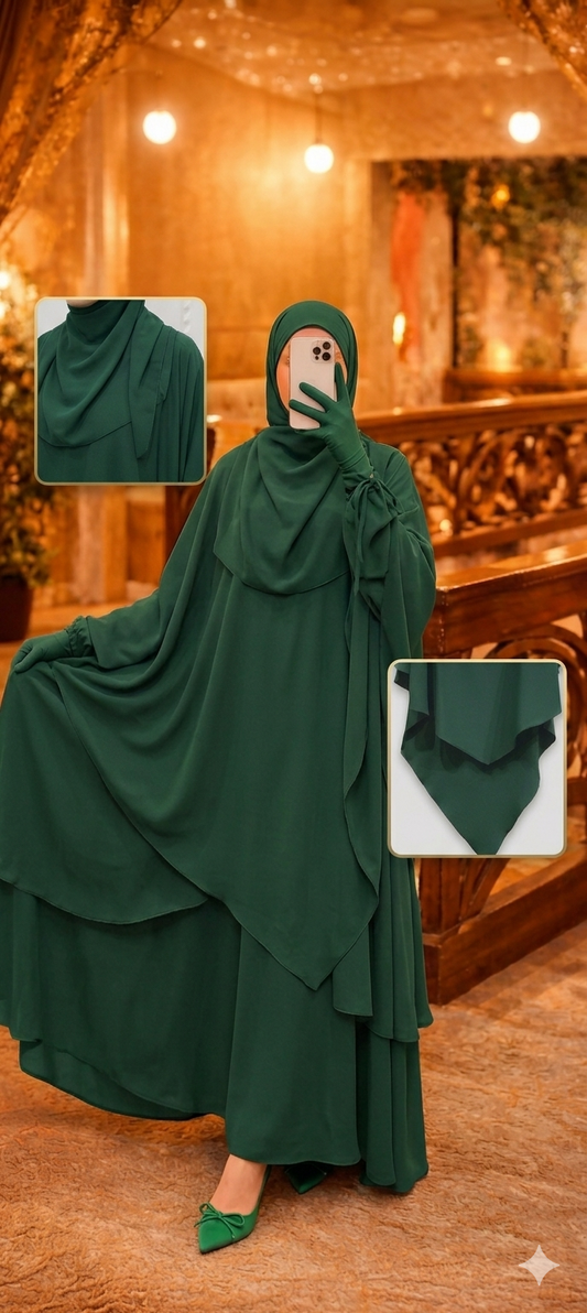 „Safiya" – Premium Niqab & Kopf bedeckung (Atmungsaktiv)