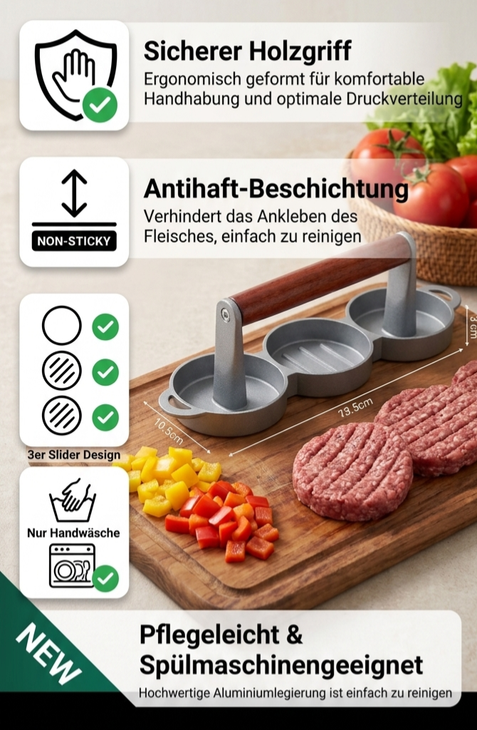 "Smash" Burger Presse