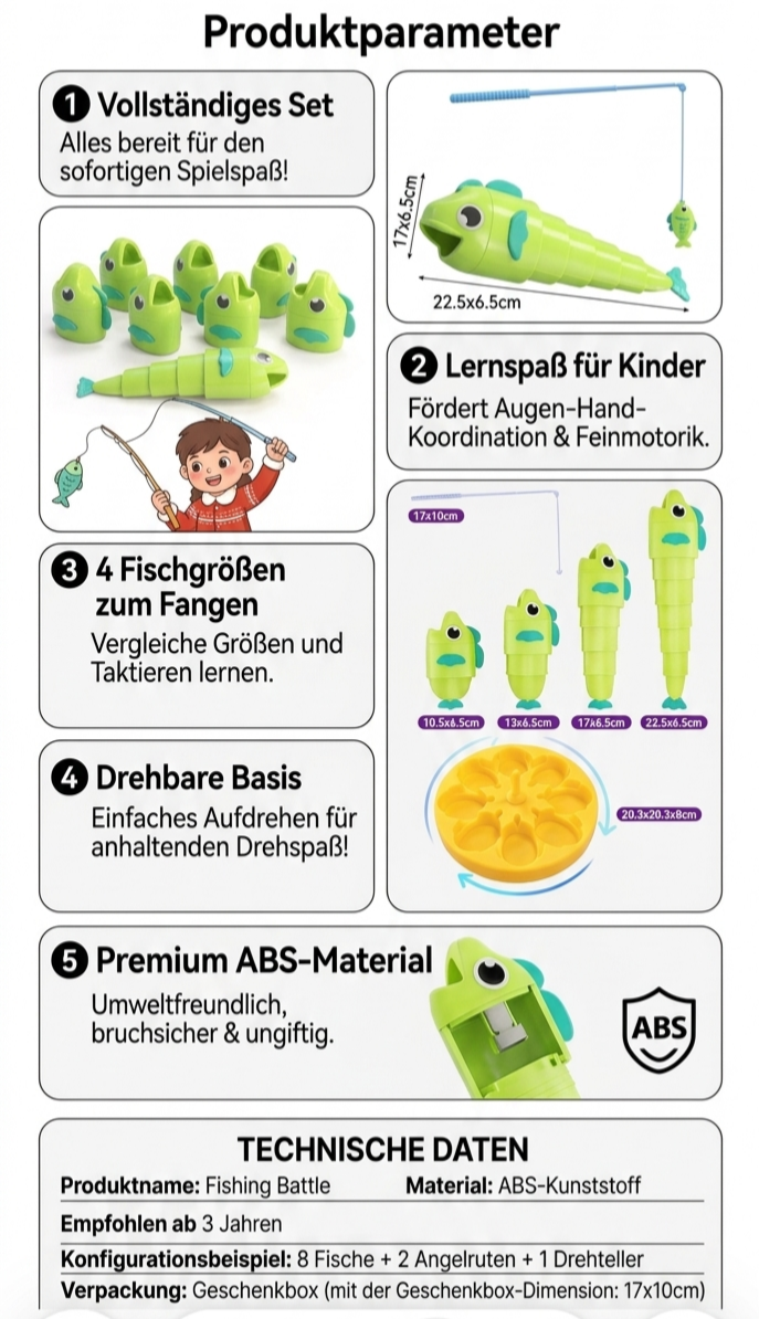 Angelspiel „Fisch-Duell“ – Lernspaß für die ganze Familie